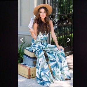 Show me your MuMu🌴🦚 banana leaf print jumpsuit